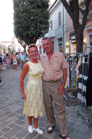 A beautifully dressed couple